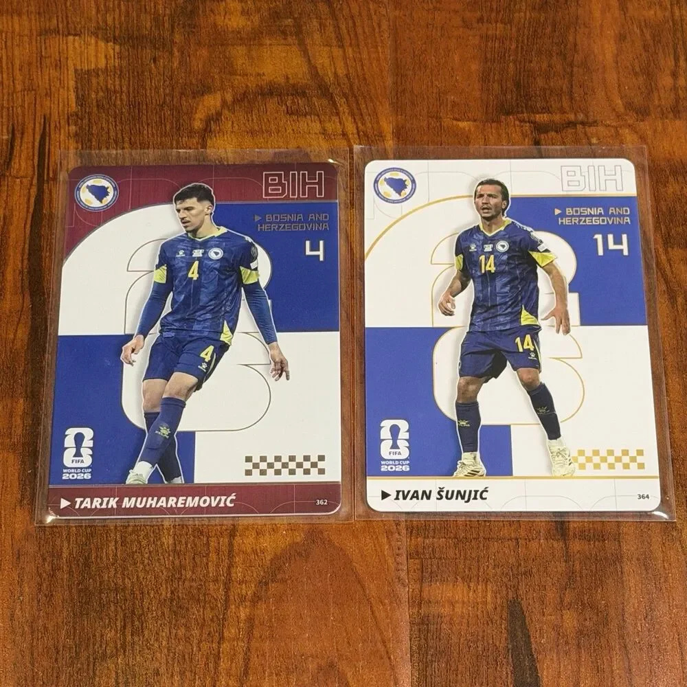 2 x 2026 Panini Kayou FIFA World Cup Ivan Sunjic Tarik Muharemovic Red /199 Lot